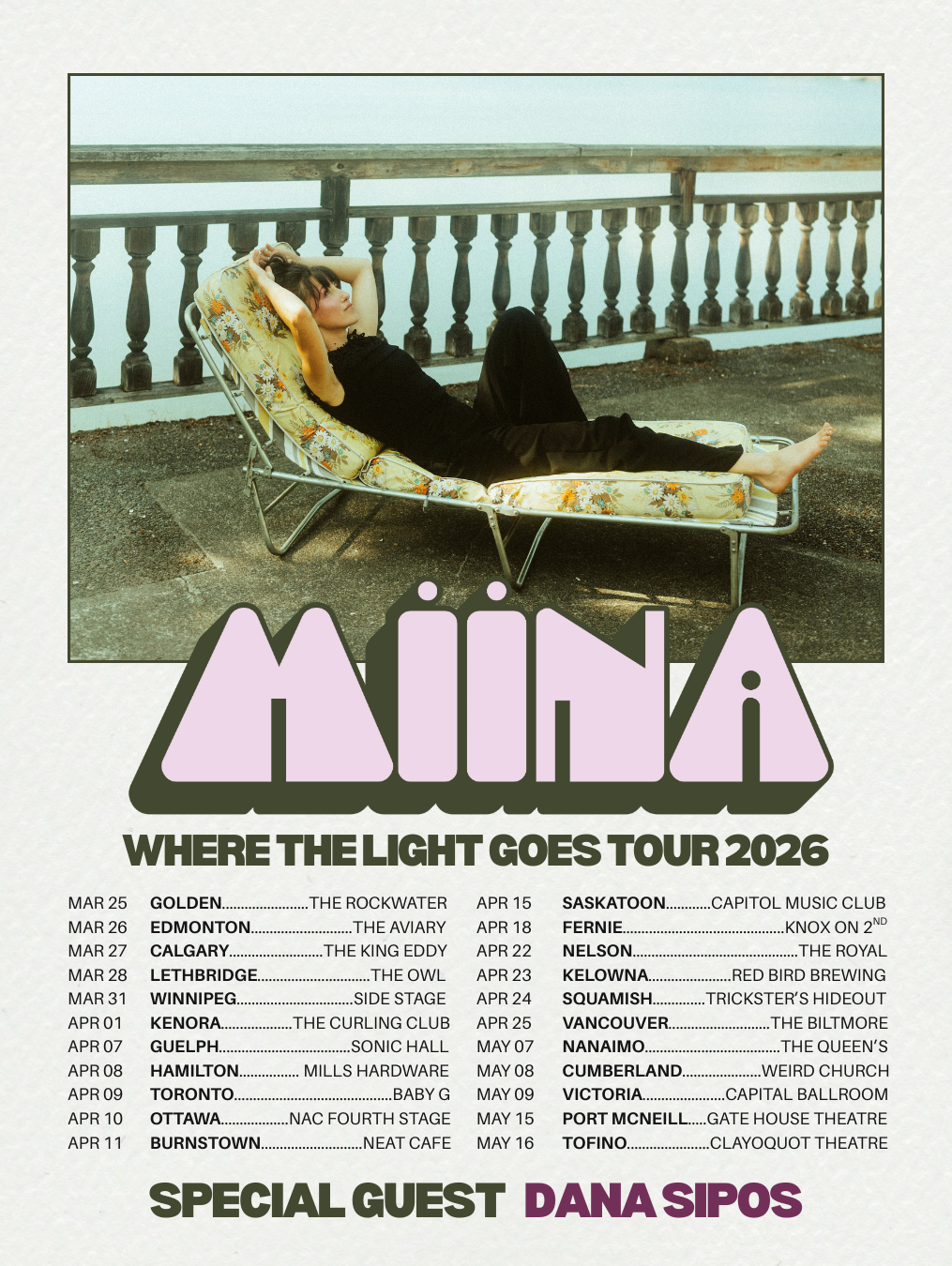 Miina (Victoria, BC) w. Dana Sipos (Victoria, BC) @ The Aviary!