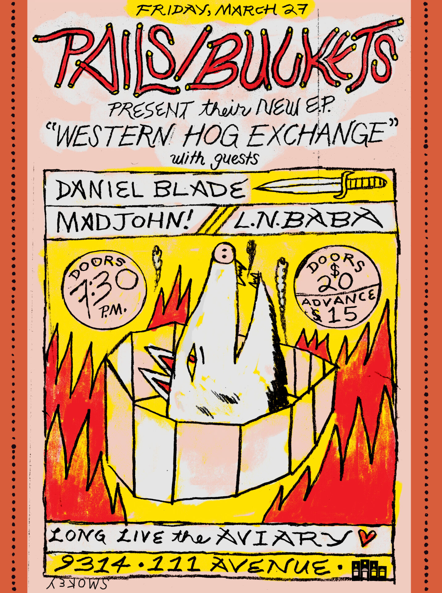 Pails/Buckets EP Release w. Daniel Blade, Mad John & LN Baba @ The Aviary!