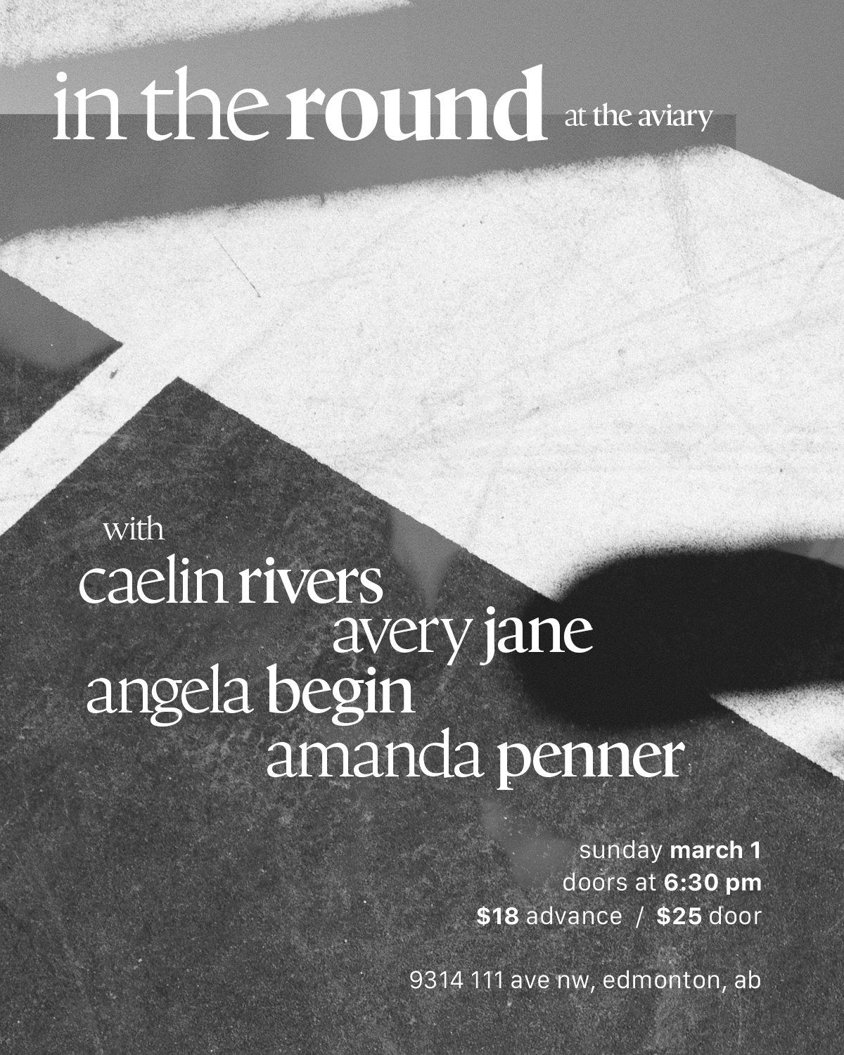 Caelin Rivers, Amanda Penner, Angela Begin & Avery Jane ~ ‘In The Round’ @ The Aviary!